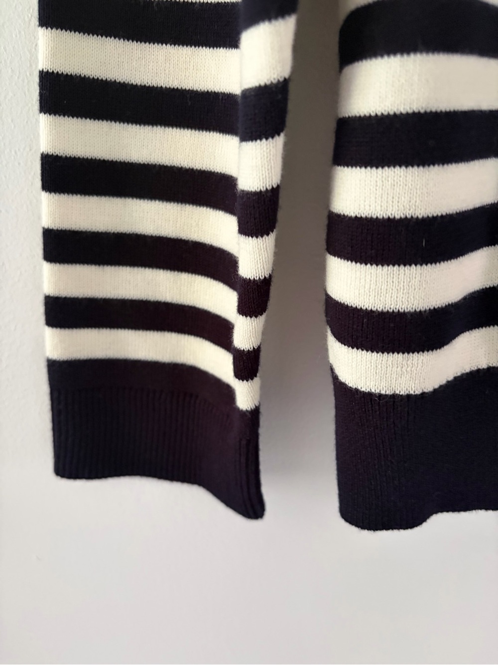 Talbots Size Large Multi Color Striped Crewneck Sweater Cotton Blend - Picture 6 of 8